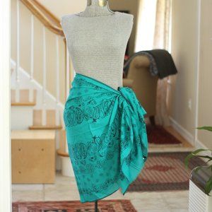 J. CREW Green and Blue Paisley Wrap or Scarf - Summer 2012